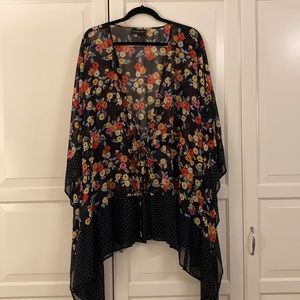 Tie-Waist Floral Overpiece